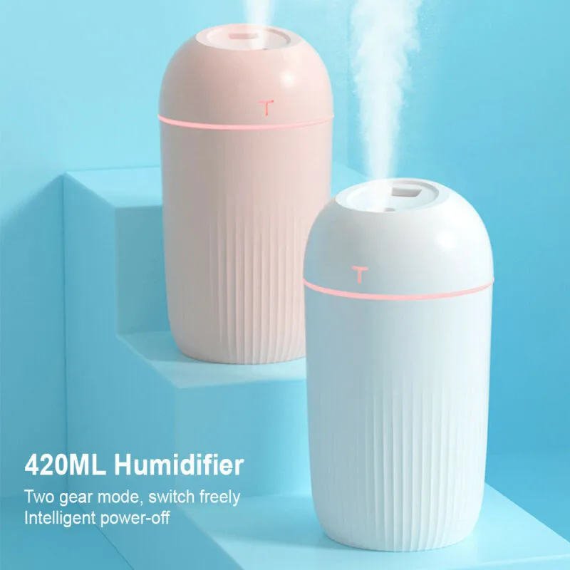 

420ml Electric Air Diffuser Aroma Oil Humidifier Led Night Light Up Home Defuser USB Portable Small Air Car Fogger Humidifier