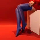 Новые Сексуальные женские масляные блестящие высокоэластичные чулки до бедра 8D, прозрачное нижнее белье, чулки до колен 