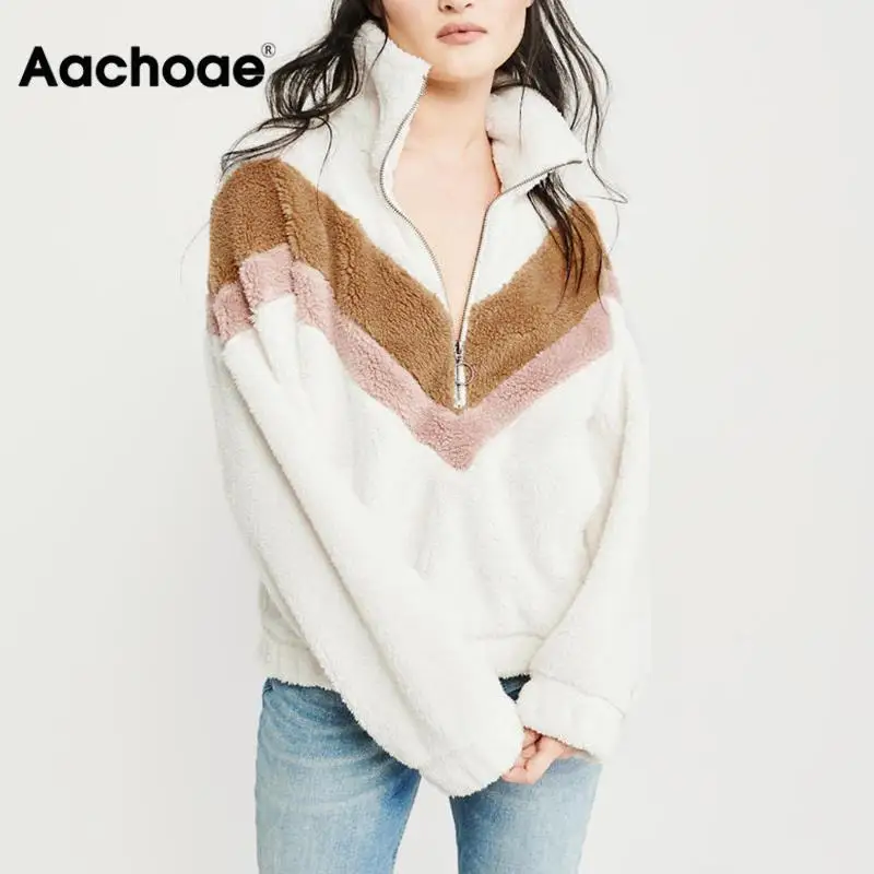 Худи женское теплое с длинным рукавом на молнии осень/зиму|Женские толстовки и