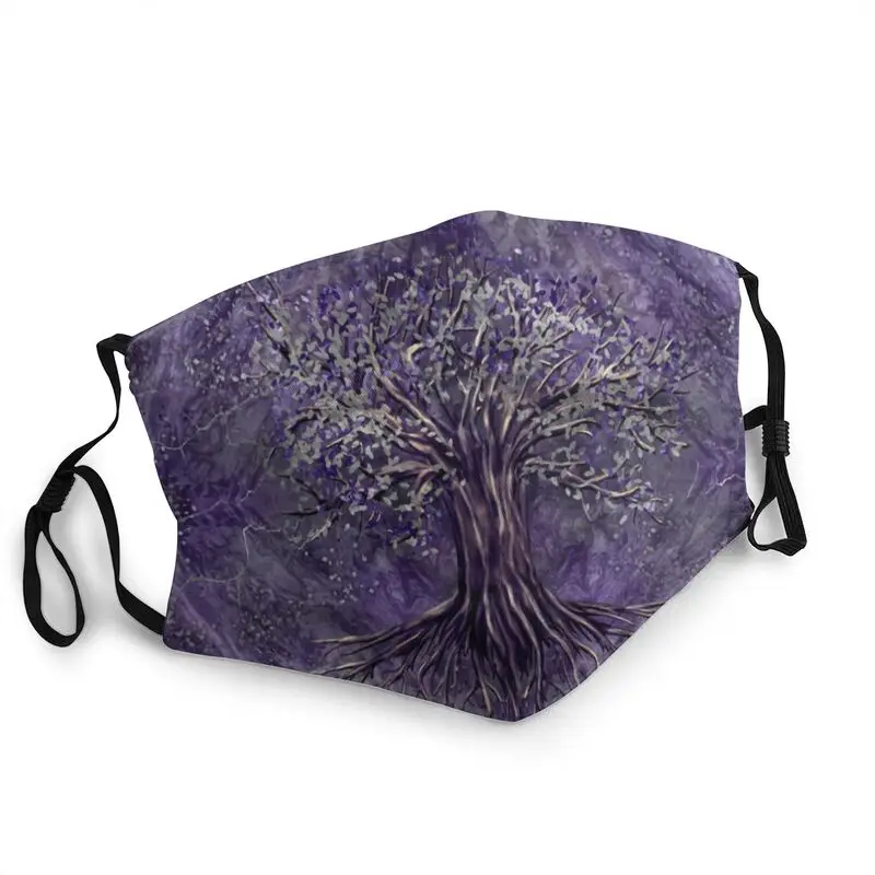 

Tree Of Life Yggdrasil Amethyst Reusable Mouth Face Mask Adult Vikings Mask Anti Haze Dust Protection Cover Respirator Muffle