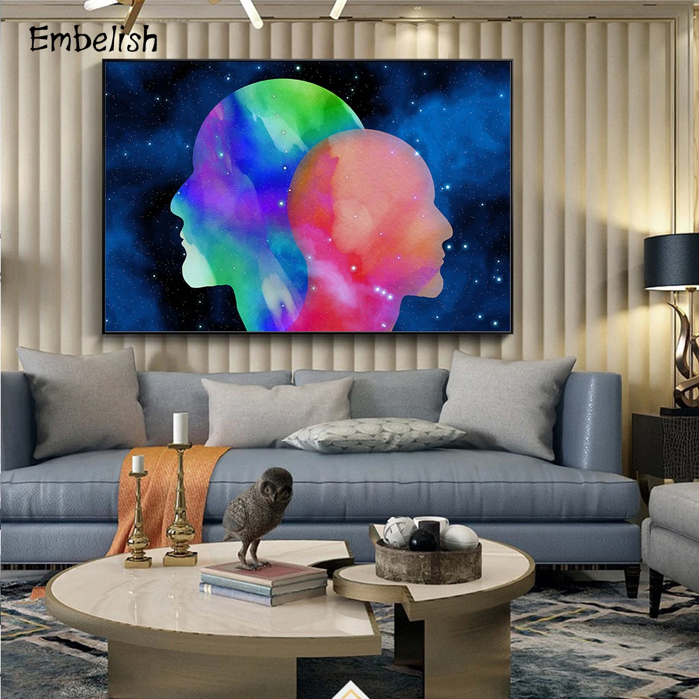 

Embelish 1 Pieces Abstract Human Head HD Print On Canvas Paintings For Living Room Modern Home Decor Wall Art Pictures Posters