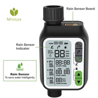 garden water timer lcd automatic electronic rain sensor watering timer waterproof home garden lawn irrigation controller system