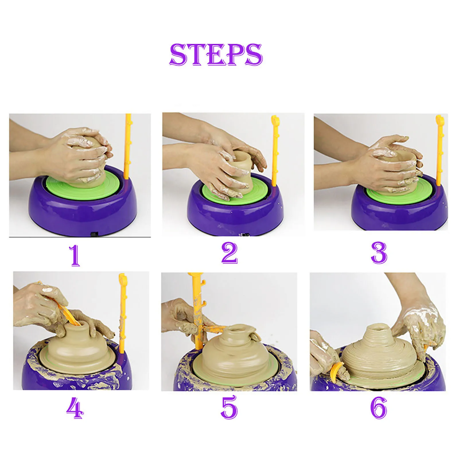 

Bginners Pottery Wheel Kit for Kids with Paints and Tools DIY Toy For Kids DIY hecho a mano Produkcja