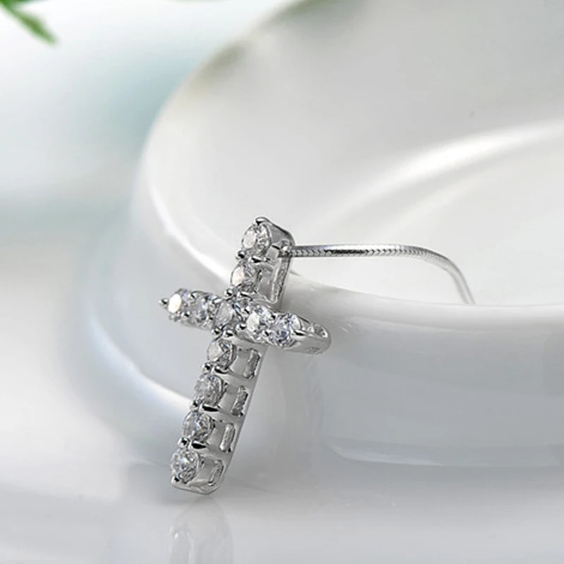 Цепочка с подвеской-крестом для мужчин и женщин ожерелье кристаллами крутая цепь