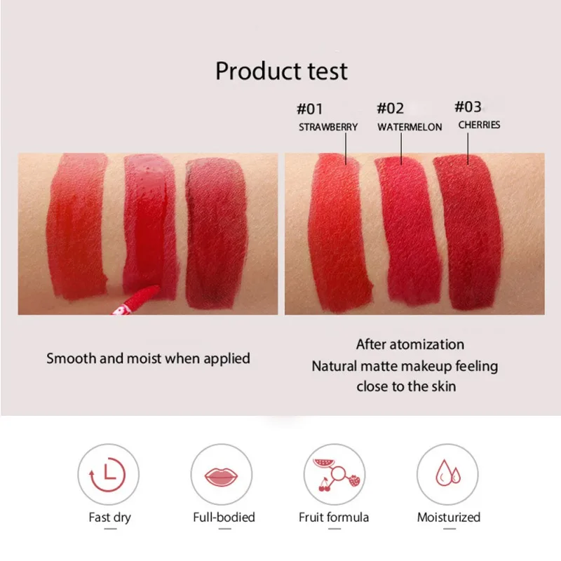 3 цвета Макияж Блеск для губ Набор глазурь Матовая жидкая губная помада дам