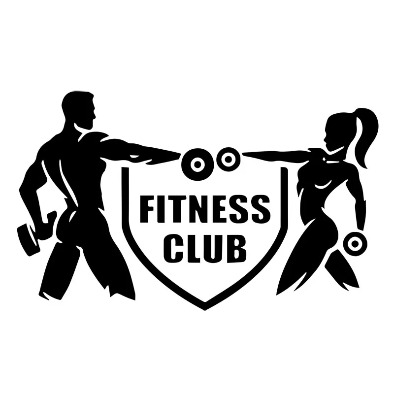 

Fitness Club Wall Decal Logo Iron Sport Gym Bodybuilding Athletes Interior Decor Art Door Window Vinyl Stickers