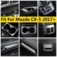silver stainless steel accessories air ac vent window lift button water cup holder cover trim fit for mazda cx 5 2017 2022