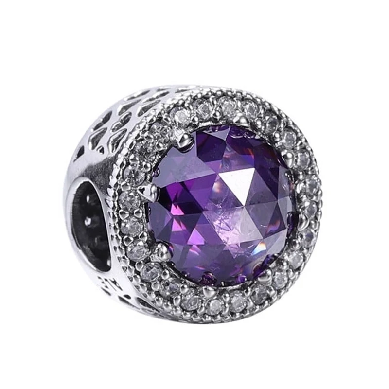 

LByzHan 100% Real 925 Sterling Silver Purple Grass Beads Charms Fit Original CodeMonkey Bracelet DIY Jewelry For Women 1006