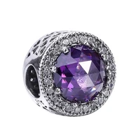 lbyzhan 100 real 925 sterling silver purple grass beads charms fit original codemonkey bracelet diy jewelry for women 1006