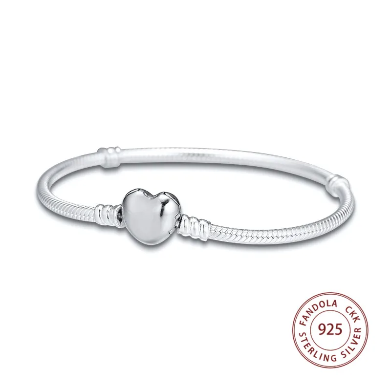 Fandola mujer pulseira зажим-Сердце Браслеты Женские цепи змеи Подвески Браслеты для женщин серебро 925 Изготовление ювелирных изделий