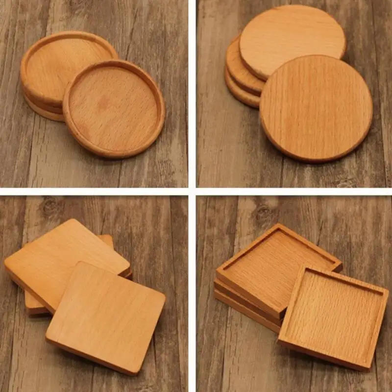 

Wood Coasters Wooden Wooden Heat Insulated Pad Tea Cup Pads Insulated Drinking Mats Teapot Table mat LX8188