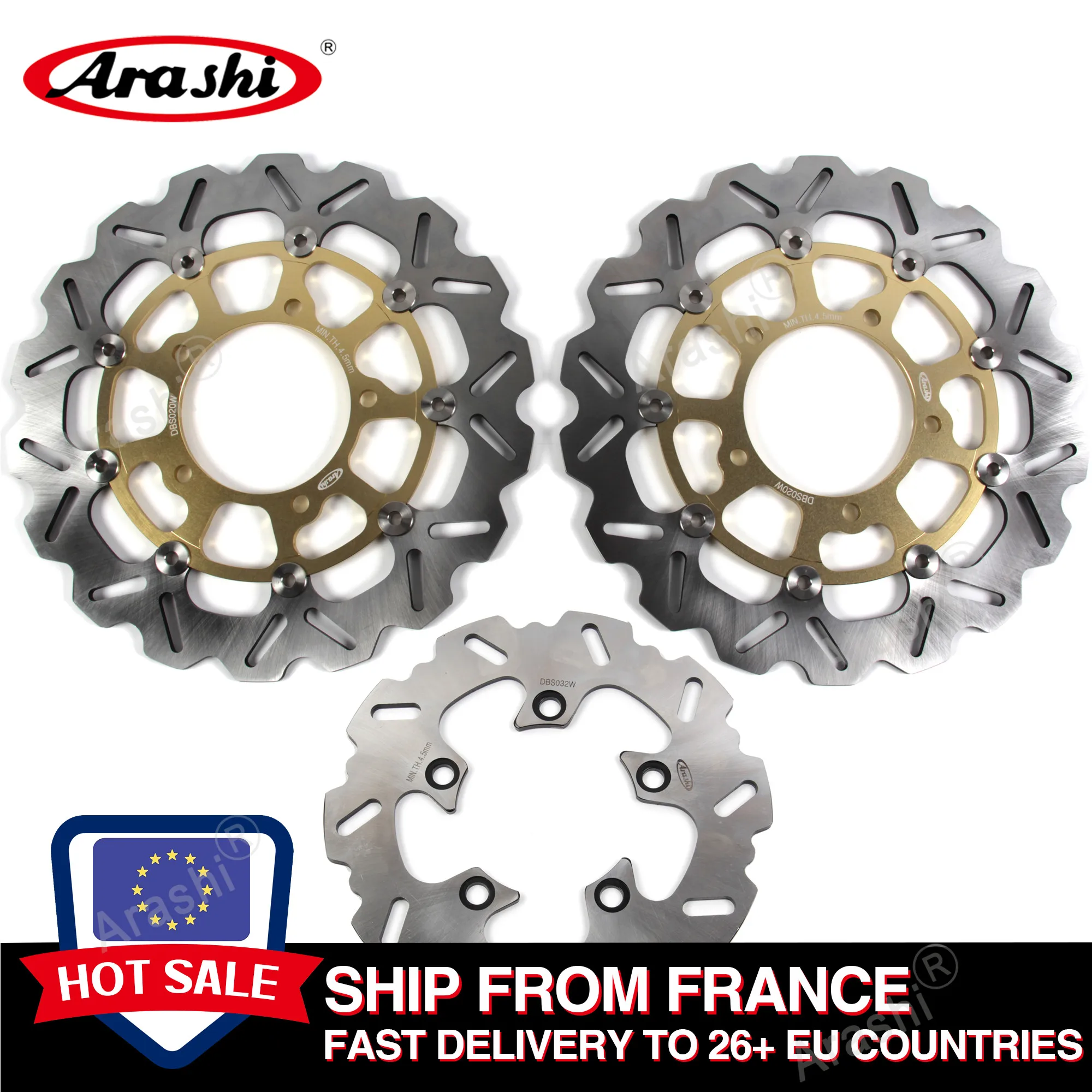 

Arashi CNC Full Floating Front Rear Brake Disc Rotors For SUZUKI GSX-R 1000 GSX-R1000 GSXR1000 GSX1000R 2005 2006 2007 2008