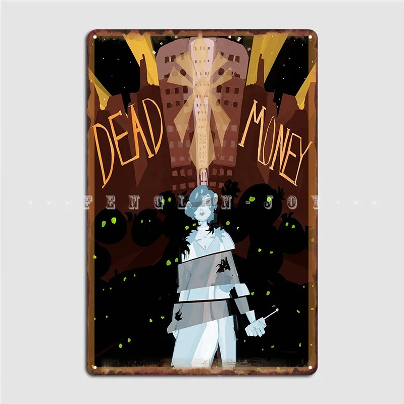 

Dead Money Metal Plaque Poster Plates Party Wall Pub Create Tin Sign Poster