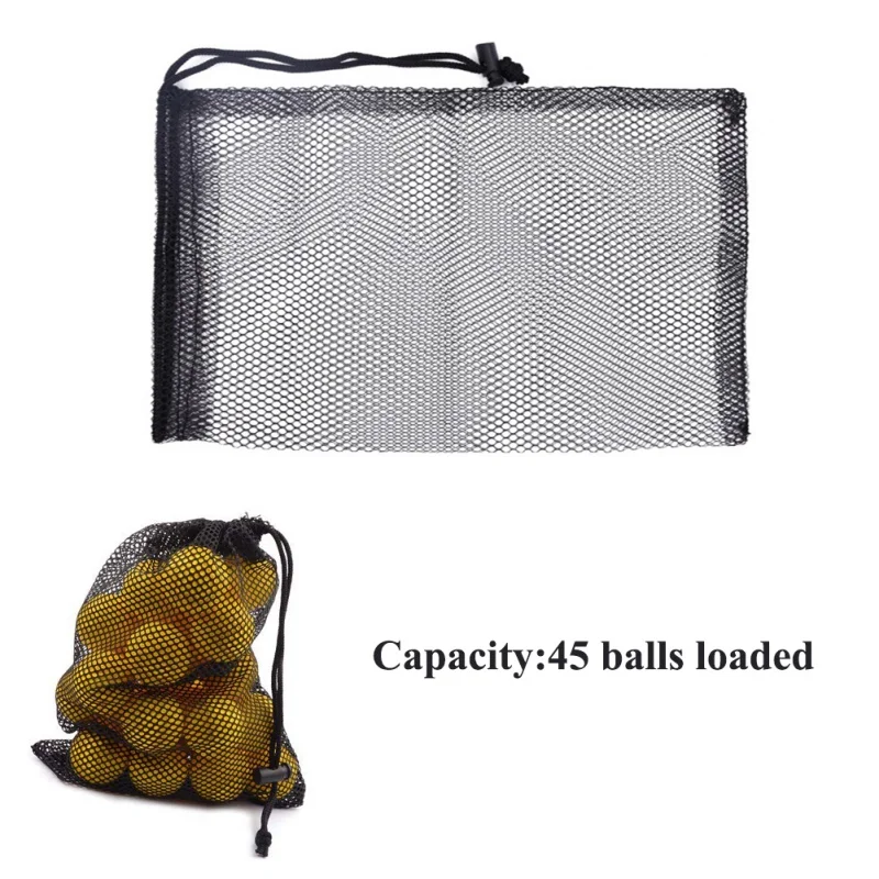 

Outdoor Sport Nylon Mesh Nets Bag Pouch Golf Tennis Keep Up To 50 Balls Holder Golf Balls Storage Bag