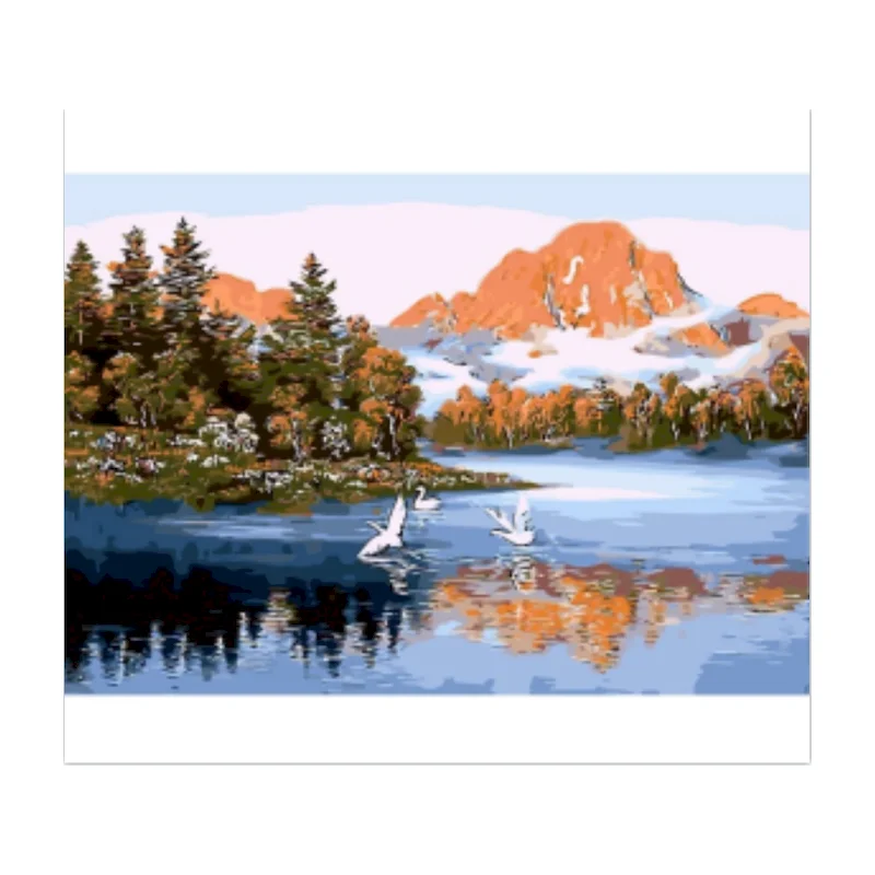 

Gatyztory DIY Paint By Number Landscape Hand Painted Paintings Art Drawing On Canvas Gift Pictures By Numbers Kits Home Decor