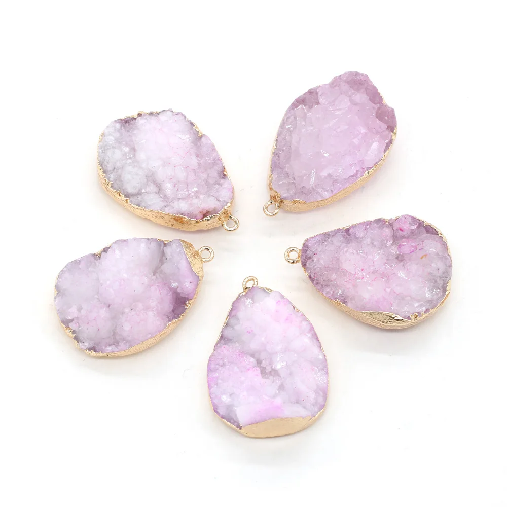 

Natural Stone Pendant Water Drop Crystal Exquisite Charm for Fashion Jewelry Making DIY Necklace Earrings Accessories