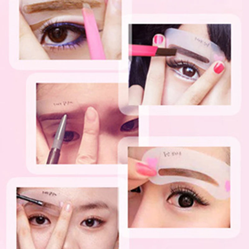 3 стиля/набор трафареты для ухода за бровями|Средства роста бровей| |