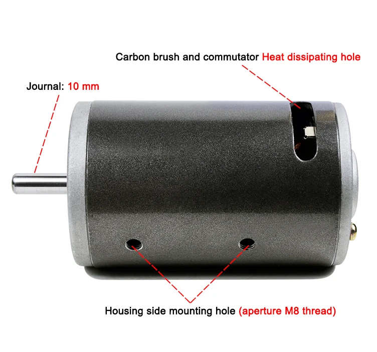DC36V-220V 350 Вт 1500 об/мин ~ 7000 диаметр 77 м * 124 мм двигатель с двойным шарикоподшипником
