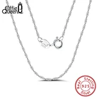 Effie Queen Модные 925 серебро 1,5 мм витую Снаряженная Сингапур веревка цепочка ожерелье простое цепи ожерелье ювелирные изделия DSC02-P