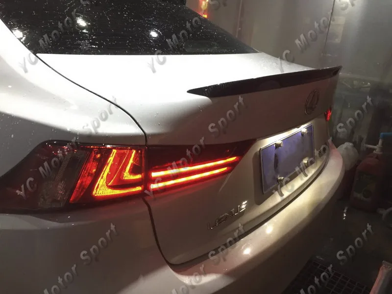 Car Accessories Carbon Fiber YC DESIGN TYPE I Style Rear Spoiler Fit For 2013-2015 Lexus IS F Sport Sedan Trunk Wing | Автомобили и