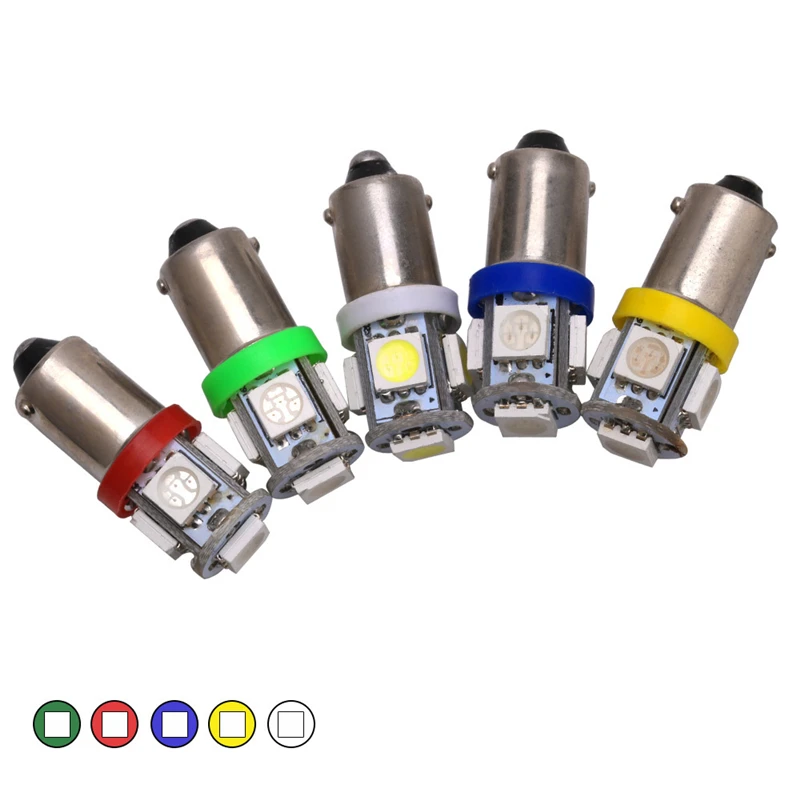 100 шт. BA9S T11 5050 5 SMD светодиодный белый свет лампы для чтения автомобиля ширина света автомобиля 12 В лампа T4W H6W Высококачественная интерьерная лампа