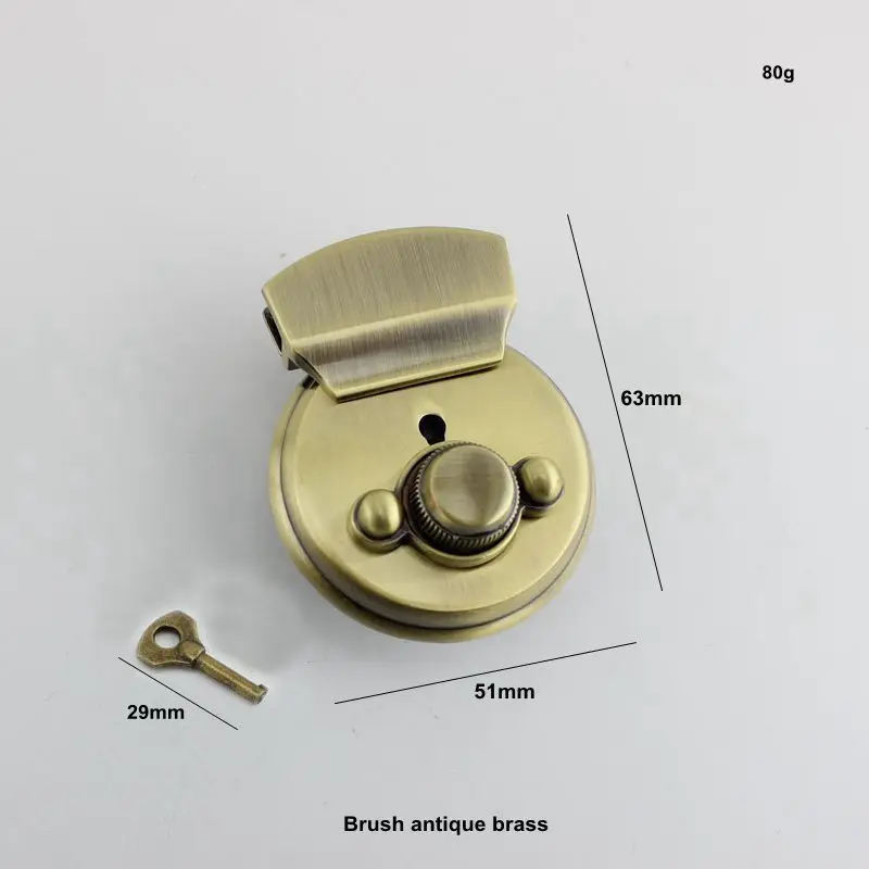 20 комплектов 4 цвета 63*51 мм большие высококачественные круглые замки ручной