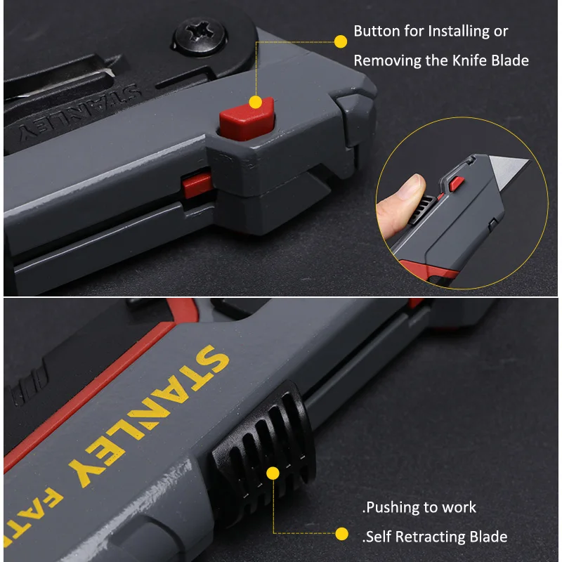 Stanley FatMax двухцелевой картонный Безопасный нож Автоматические выдвижные ножи