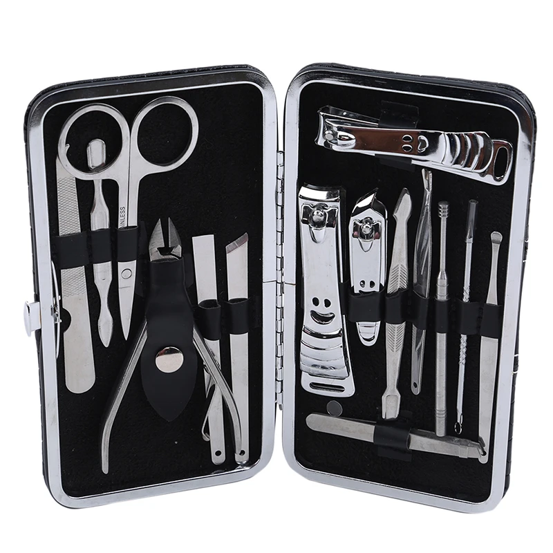 

15pcs/set Stainless Steel Manicure Set Professional Nail Clipper Kit Tools