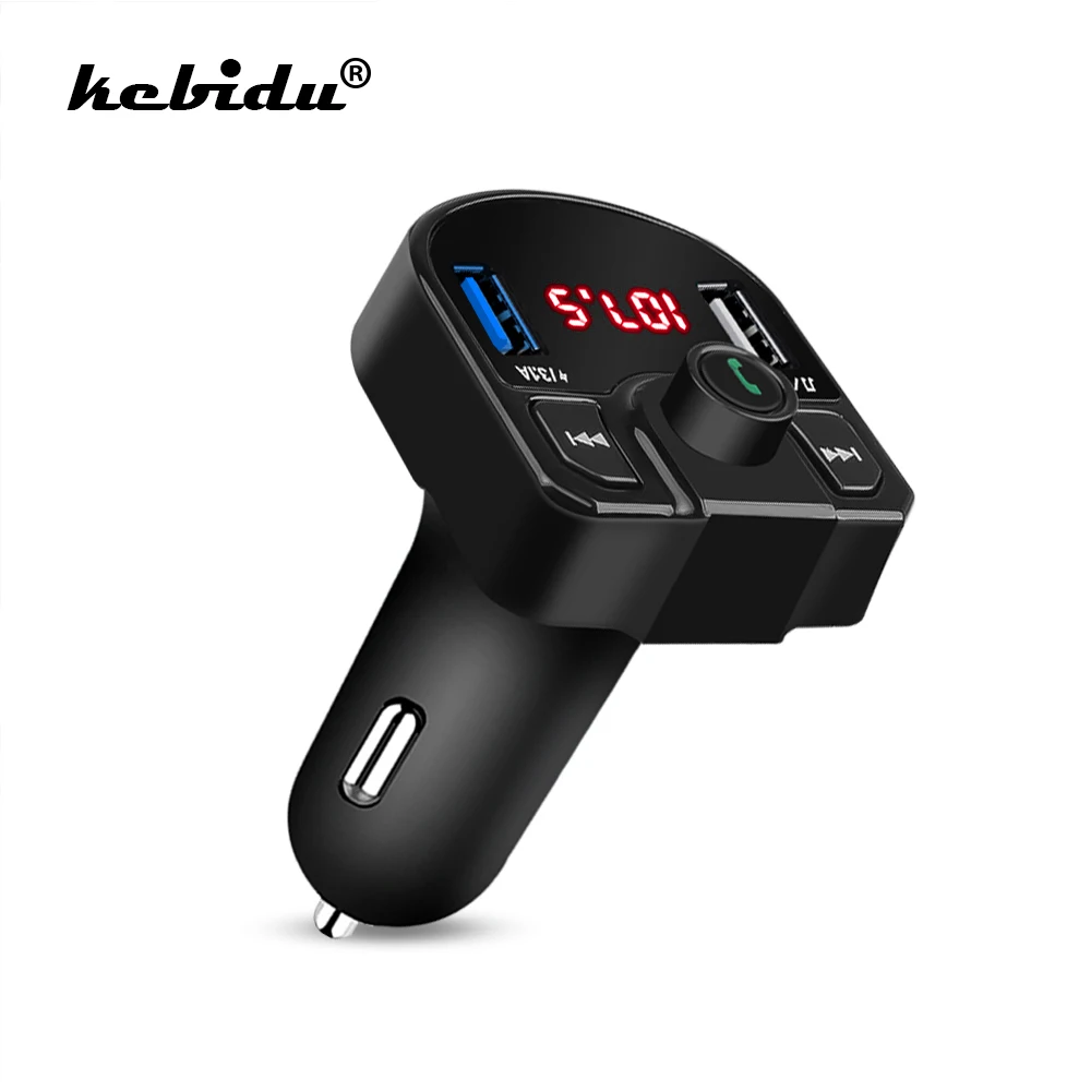 Kebidu 3.1A Быстрая зарядка Dual USB Зарядное устройство Мощность адаптер Bluetooth 4 2 MP3 плеер