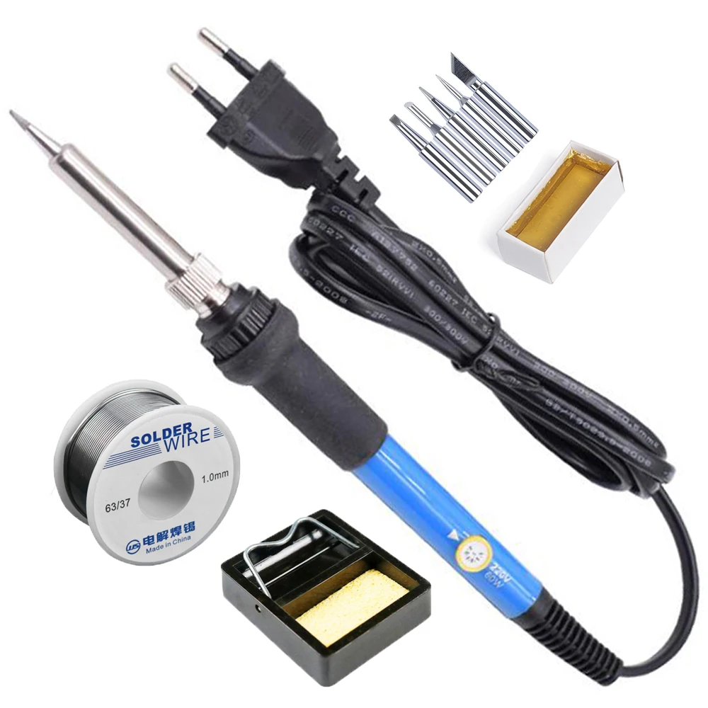 Электрические паяльники 60 Вт 220 В с регулируемой температурой набор сварочных
