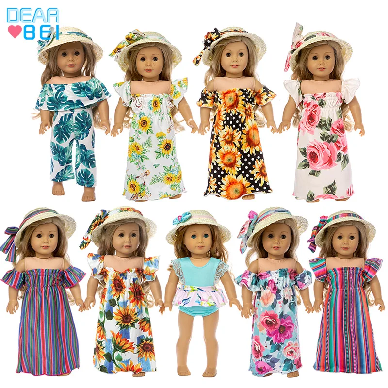 Новинка 2019 модная соломенная шляпа и юбка подходит для кукол американской