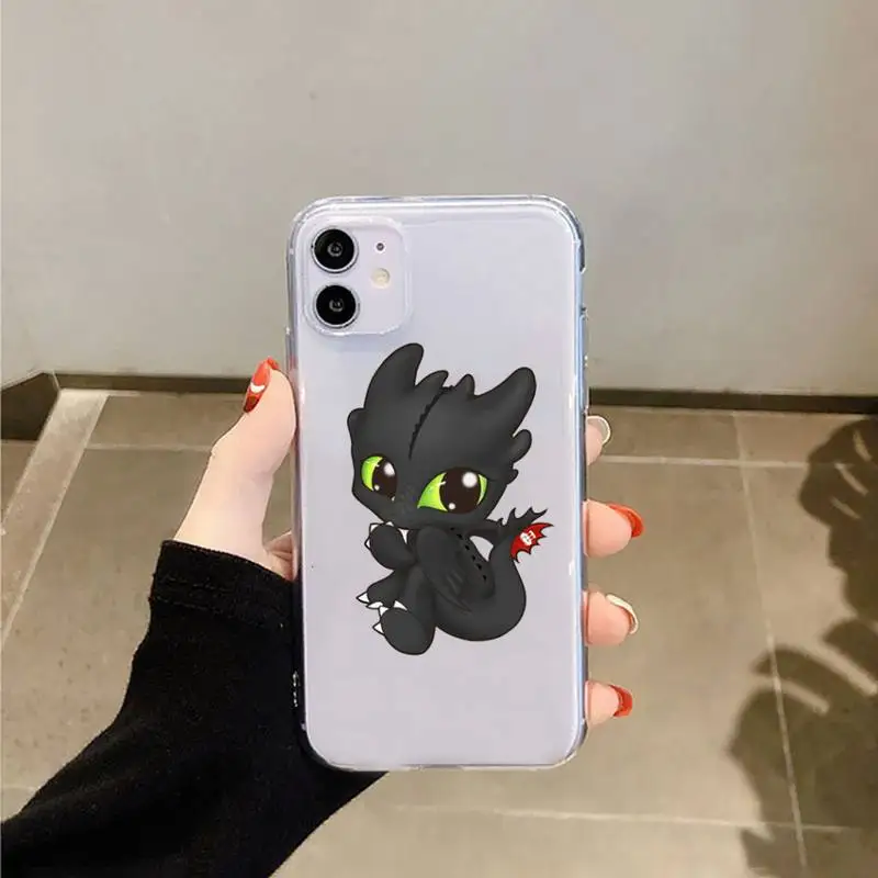 

Toothless How To Train coque cute Phone Case Transparent for iPhone 6 7 8 11 12 s mini pro X XS XR MAX Plus