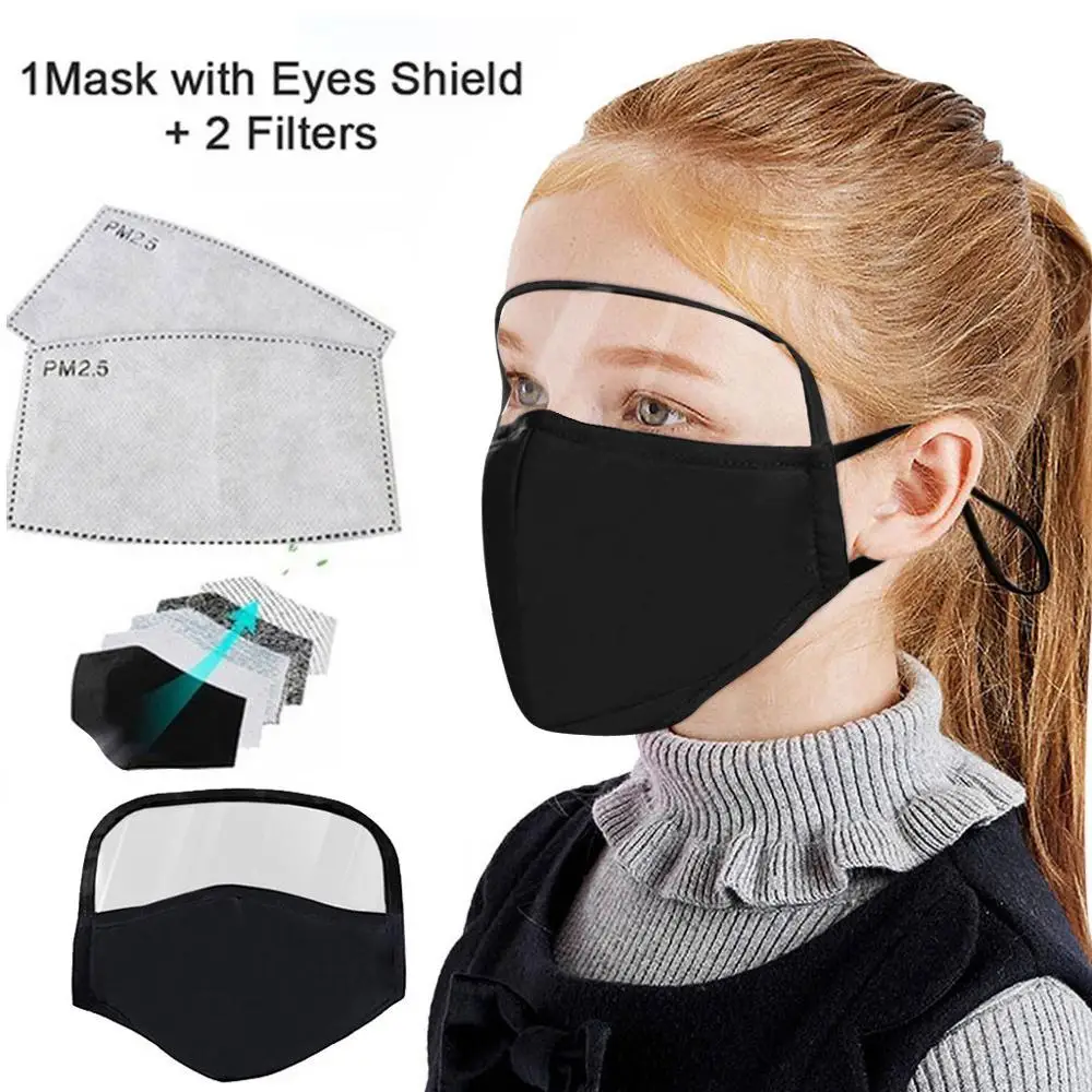 Хлопковая Пылезащитная уличная маска с искусственными элементами + 2 фильтра