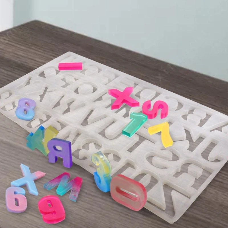 

Number Alphabet Resin Silicone Mold 26 English Letter Pendant Mold Jewelry DIY R3MC