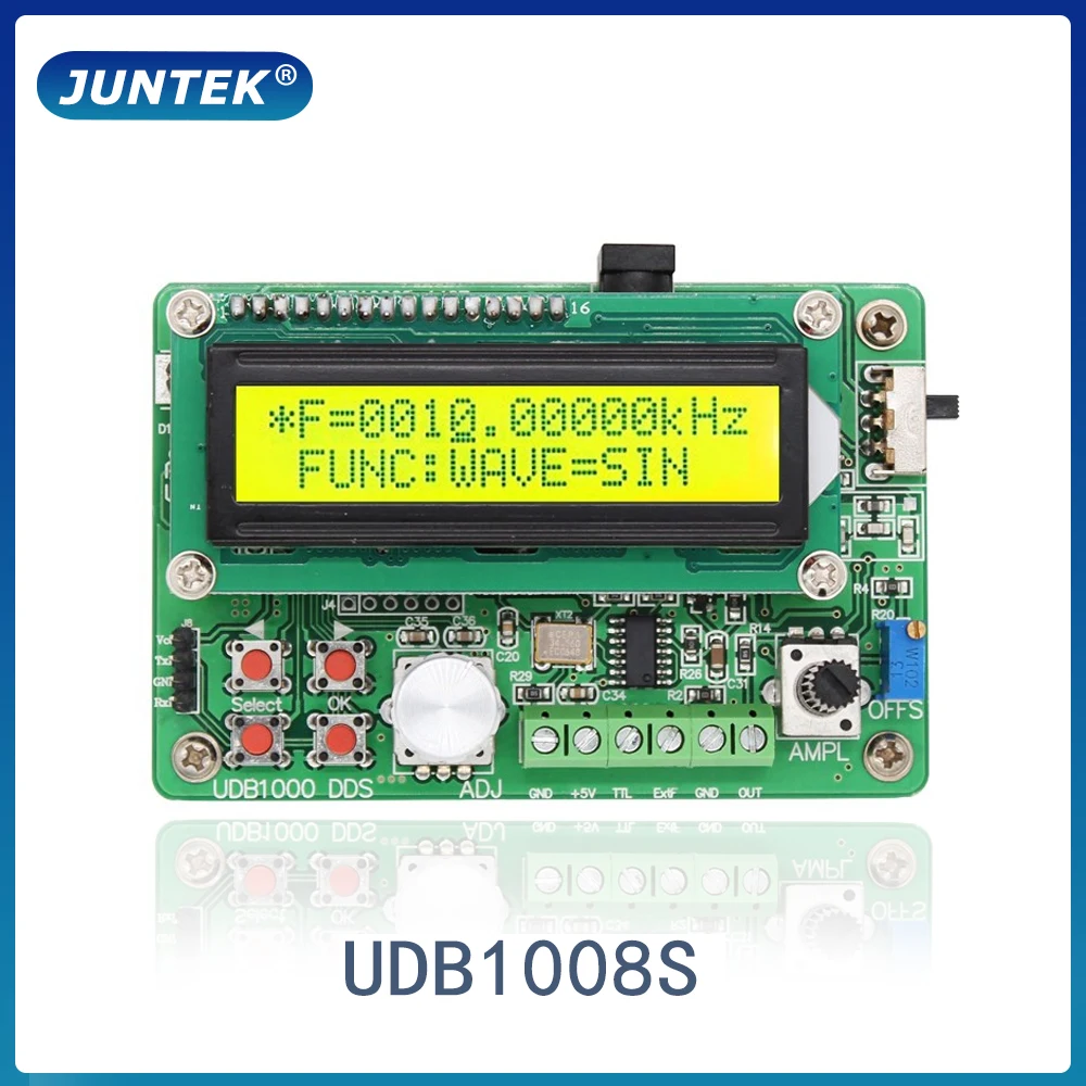

JUNTEK UDB1000S 8MHz dds function signal generator frequency meter counter sine pulse duty cycle sweep communication protocol