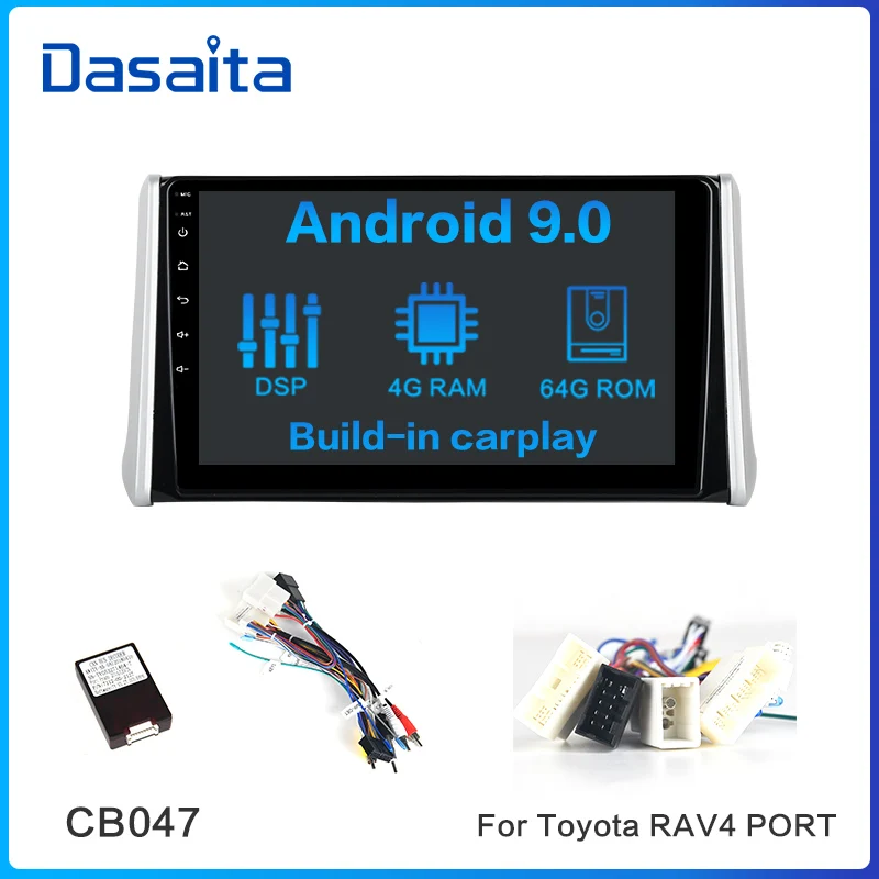 Build-in carplay Dasaita 10," ips экран Android 9,0 Автомобильный мультимедийный плеер для Toyota RAV4 радио TDA7850 GPS Bluetooth HDMI автомобильный стерео MAX6 - Цвет: Build-in carplay