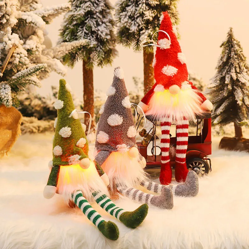 Рождественские елочные украшения с подсветкой Rudolph портативные рождественские