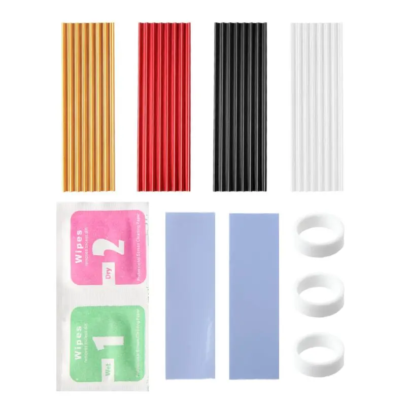 

MXLC 1Set Aluminum Cooling Heatsink Thermal Pad Cooler For NVME M.2 2280 PCI-E SSD Solid State Hard Drive Disk Upgraded