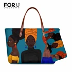 Черные женские сумки FORUDESIGNS для африканских девушек, дамские сумочки роскошного дизайна, кошелек и сумка для женщин, 2 шт.компл., сумки-тоут через плечо