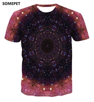 2020 summer fashion printing color vortex short sleeve t shirt mens t shirt multi color series optional
