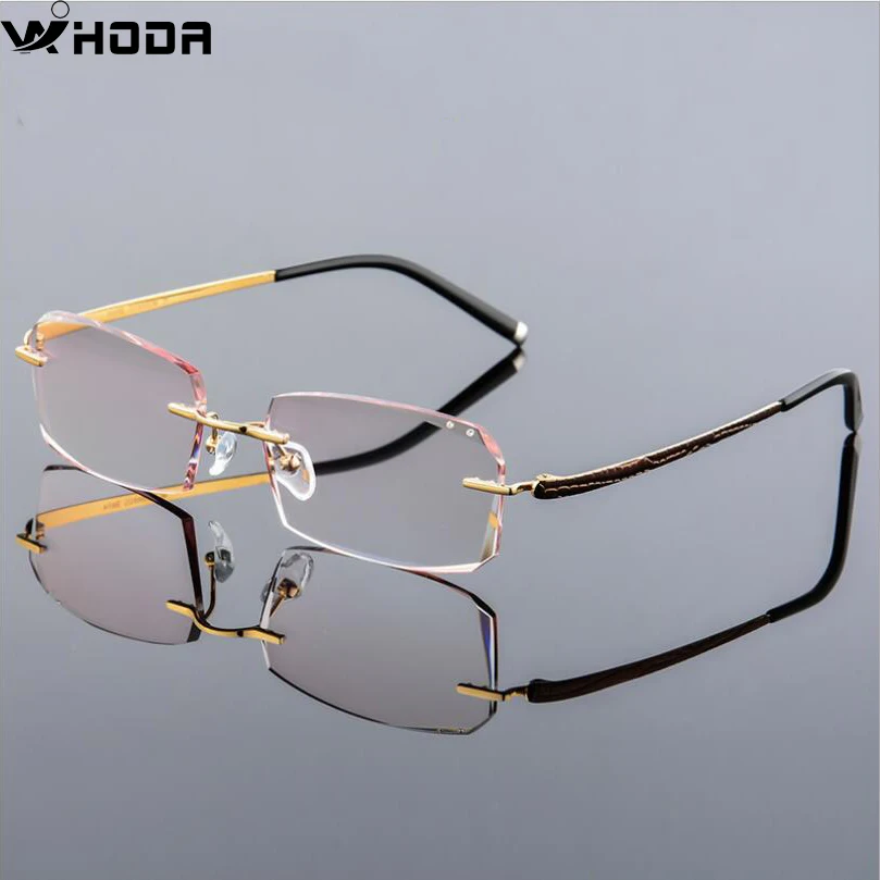 (Без линз в оправе) мужские очки из чистого β титана с алмазной обрезкой режущие