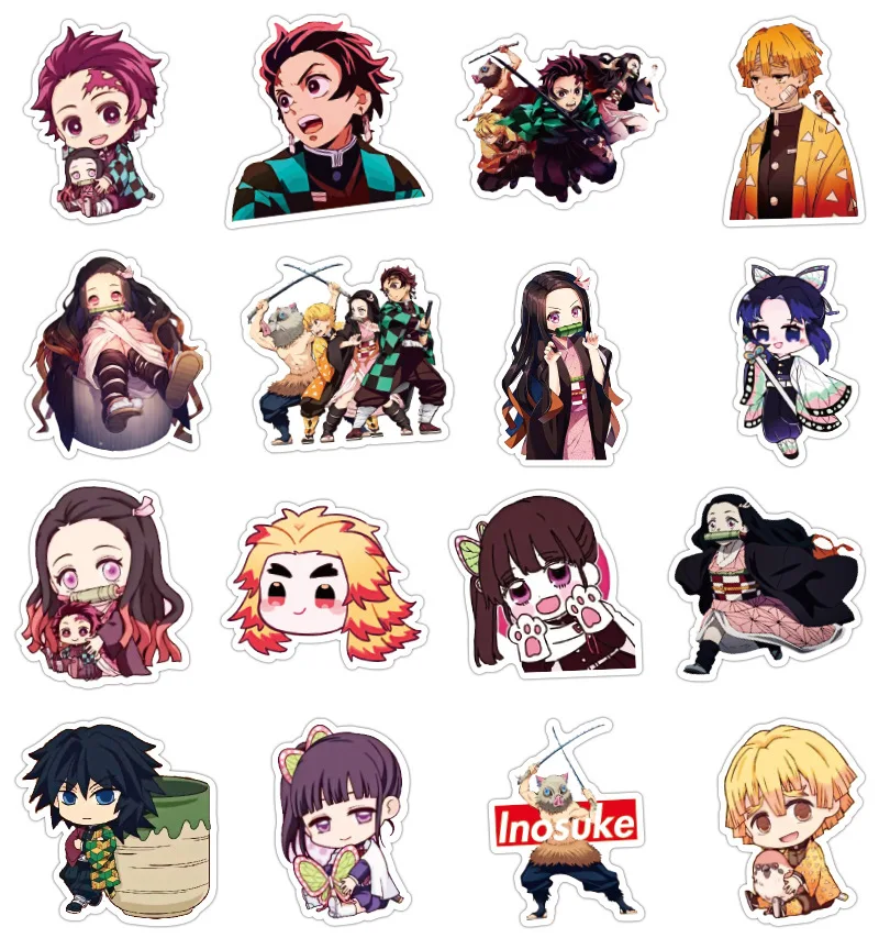 50 ⑤ упак. аниме демон Slayer Kimetsu No Yaiba наклейки для ноутбука холодильник мотоцикл