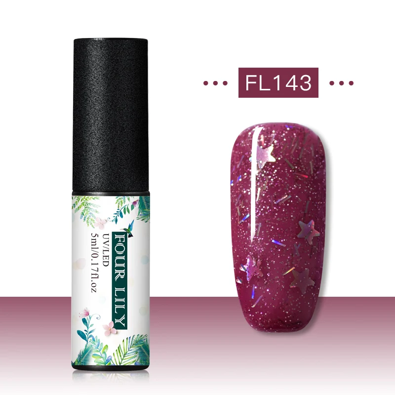 CS06914 Четыре лилии Гель-лак набор УФ Vernis Полупостоянный праймер верхнее покрытие 5 мл цветной гель для ногтей лак Nagellak Soak Off лак - Цвет: CS06914