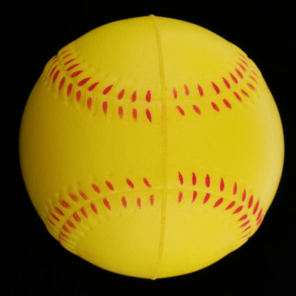 Pitcher's Soft Training Softball PU Foam Yellow Baseball Ball for Practice - Durable and Practical | Baseballs & Softballs