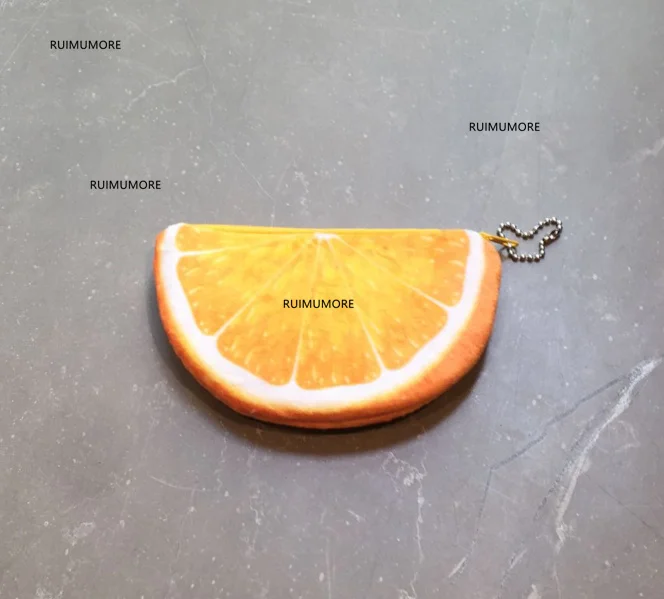 color Многомодельная новая плюшевая сумка с фруктами, Женский плюшевый Кошелек для девочек, лимон и т. Д. Брелок Плюшевый кошелек сумка - Цвет: color