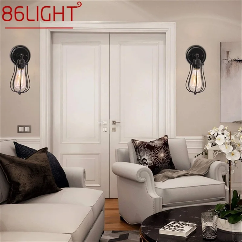 

86 классических настенных светильников, светильник в стиле ретро, лофт светодиодный ные светильники для украшения дома, коридора