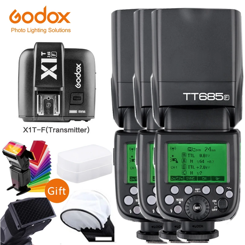 Godox TT685F 2 4G беспроводной TTL высокоскоростной синхронизатор GN60 флэш скорость