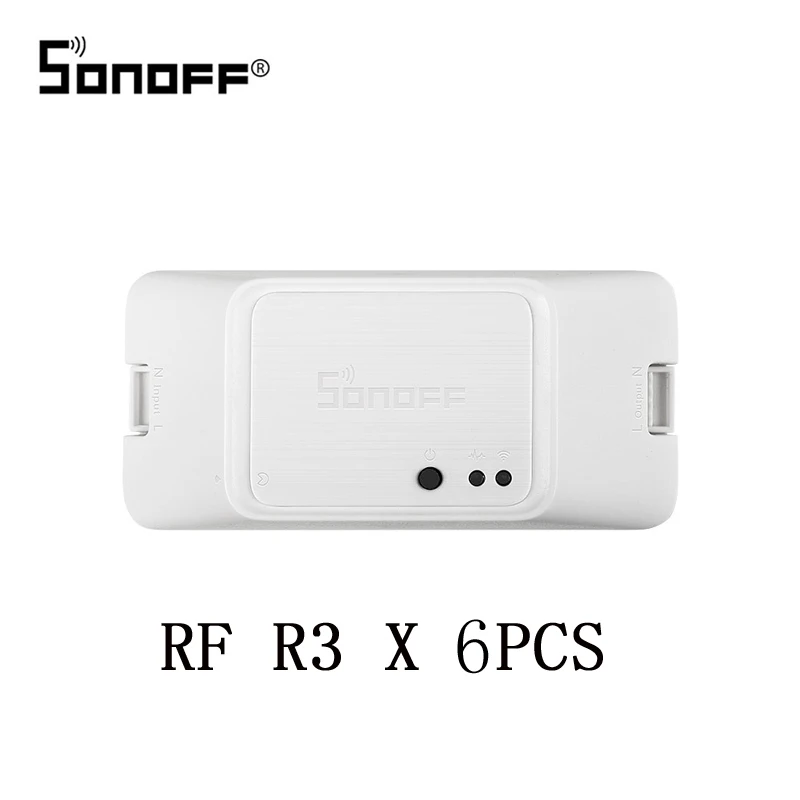 RFR3 6PCS SONOFF RF R3 Smart RF управление RM 433 МГц переключатель Wi-Fi 100-240 В DIY приложение Ewelink Автоматизация работает с Alexa Google Home - Комплект: RFR3 6PCS