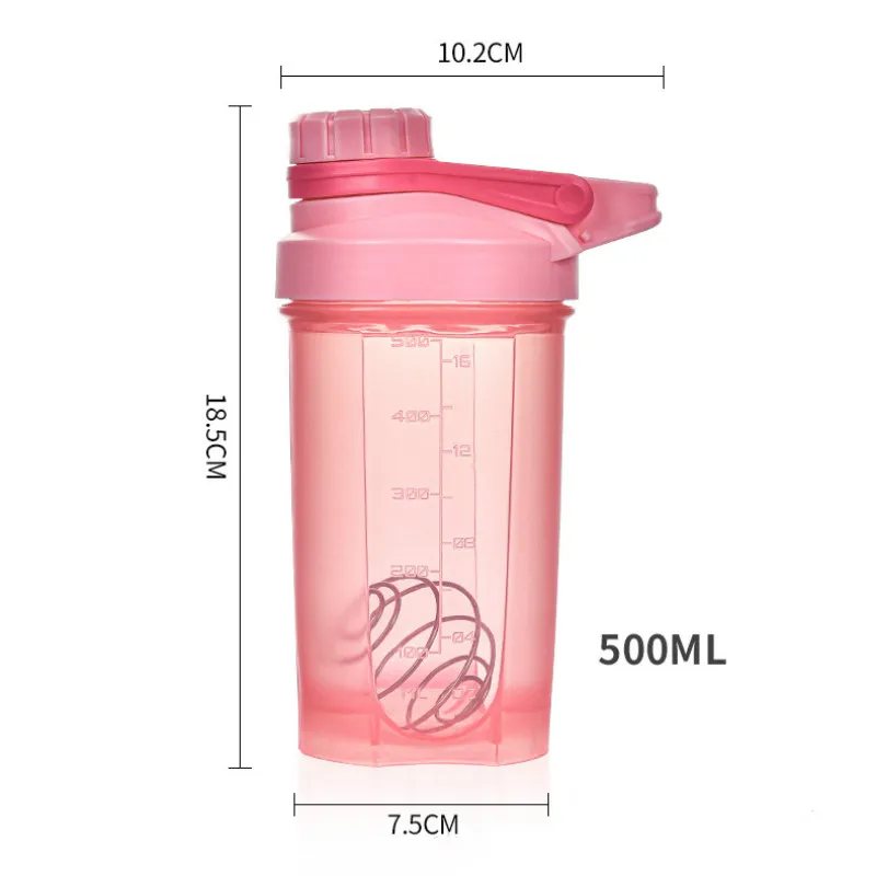 

400ML/600ML Water Bottle For Drink Plastic Leak Proof Sports Bottles Protein Shaker Water Bottle Drinkware