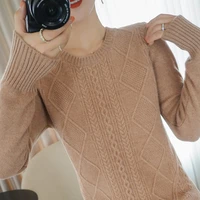 szdyqh autumn winter womans sweater o neck cashmere sweater female thicken casual basic knit pullover long sleeve loose jumper
